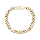 Mens Steel Bracelets - 8mm Gold Stainless Steel Cuban Link Bracelet