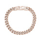 Mens Steel Bracelets - 8mm Rose Gold Stainless Steel Cuban Link Bracelet