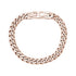 Mens Steel Bracelets - 8mm Rose Gold Stainless Steel Cuban Link Bracelet