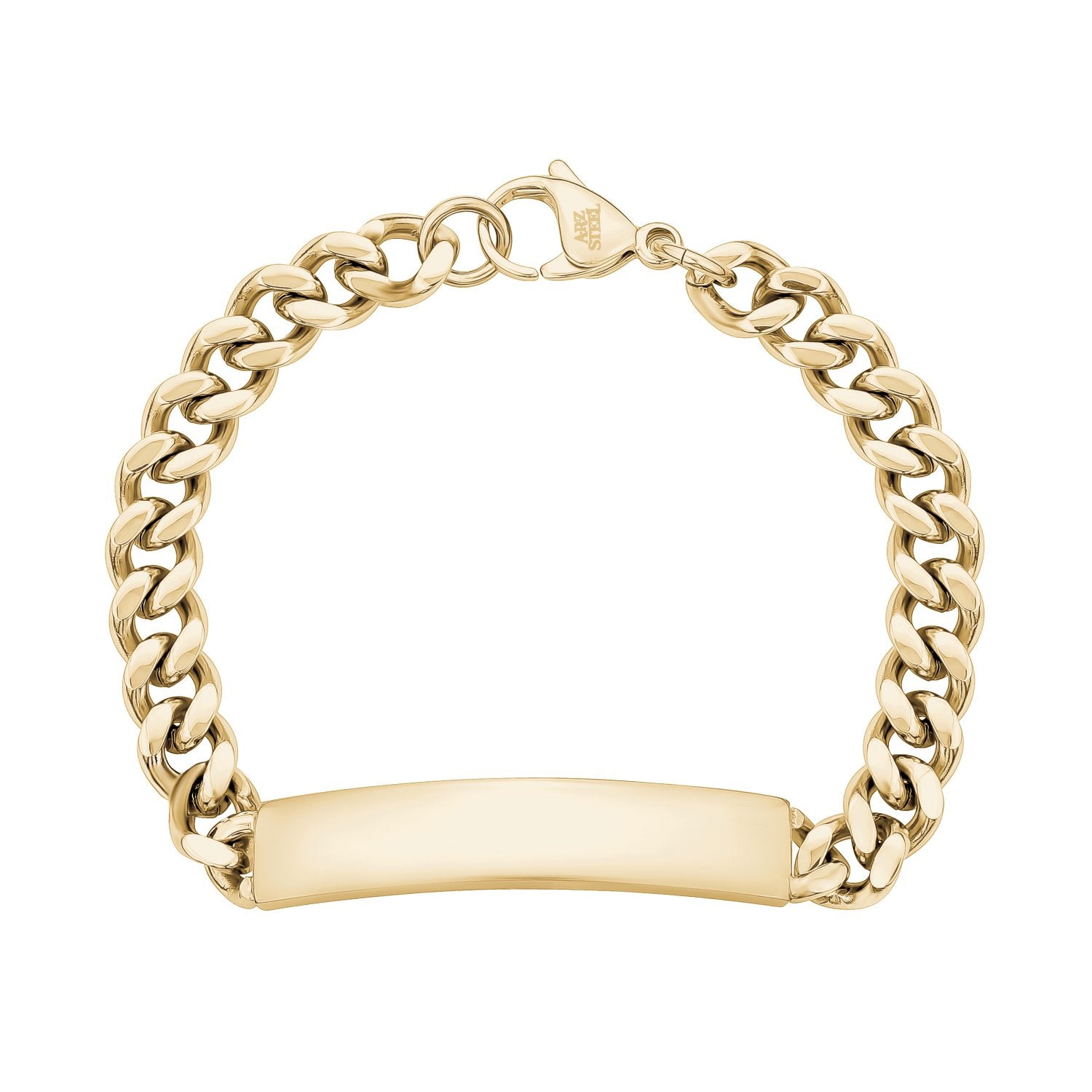 8mm Cuban Link ID Bracelet - Mens Steel Bracelets - The Steel Shop