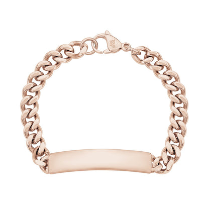 8mm Cuban Link ID Bracelet - Mens Steel Bracelets - The Steel Shop