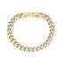 Mens Steel Bracelets - 8mm Gold Two Tone Steel Cuban Link Bracelet