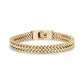 Mens Steel Bracelets - Double Franco Link Matte Gold Steel Bracelet