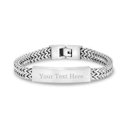 Double Franco Link ID Bracelet - Mens Steel Bracelets - The Steel Shop