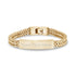 Mens Steel Bracelets - Engravable Double Franco Link Matte Gold Steel ID Bracelet