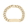 Mens Steel Bracelets - Engravable Gold Stainless Steel Cuban Link ID Bracelet