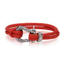 Mens Steel Bracelets - Red Ship Rope U Clasp Bracelet