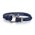 Mens Steel Bracelets - Blue Ship Rope U Clasp Bracelet
