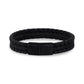 Mens Steel Leather Bracelets - 12mm Engravable Tire Track Matte Leather Bracelet