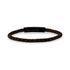 Mens Steel Leather Bracelets - 4mm Engravable Dark Brown Leather Bracelet