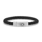 Black Leather Matte Clasp Bracelet | 6MM - Mens Steel Leather Bracelets - The Steel Shop