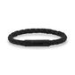 Mens Steel Leather Bracelets - 6mm Black Leather Bracelet