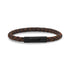 Mens Steel Leather Bracelets - 6mm Brown Leather Bracelet