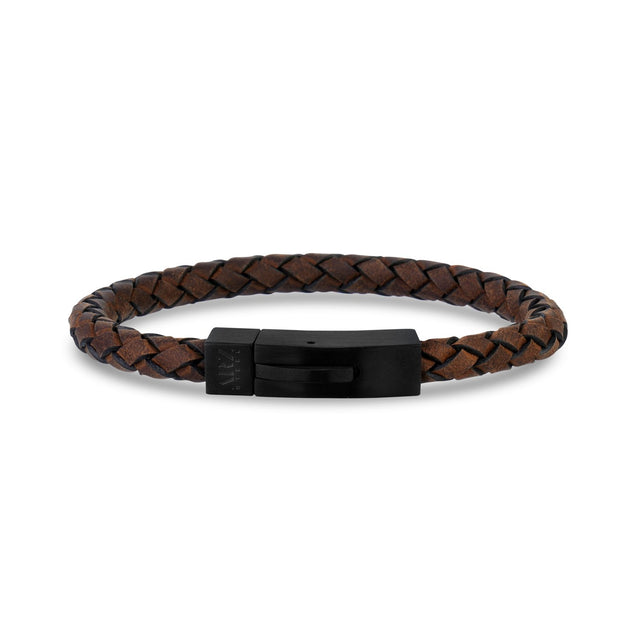 Dark Brown Leather Bracelet | 6MM - Mens Steel Leather Bracelets - The Steel Shop