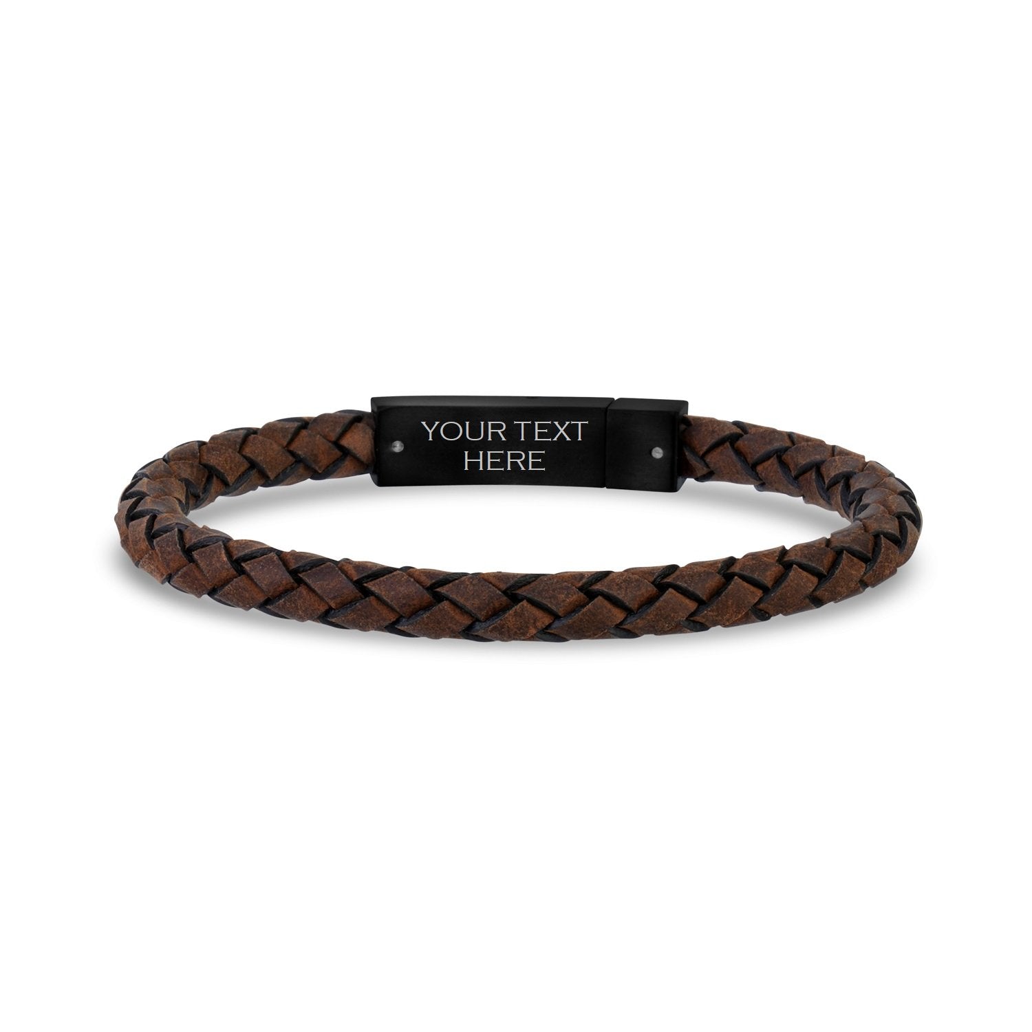 Dark Brown Leather Bracelet | 6MM - Mens Steel Leather Bracelets - The Steel Shop