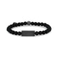6mm Matte Black Rectangle Bead Bracelet - Unisex Bead Bracelet - The Steel Shop