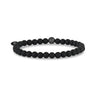 6mm Matte Black Onyx Stretch Bead Bracelet - Unisex Bead Bracelet - The Steel Shop