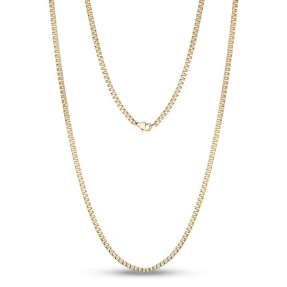 2.5mm Box link Chain - Unisex Necklaces - The Steel Shop