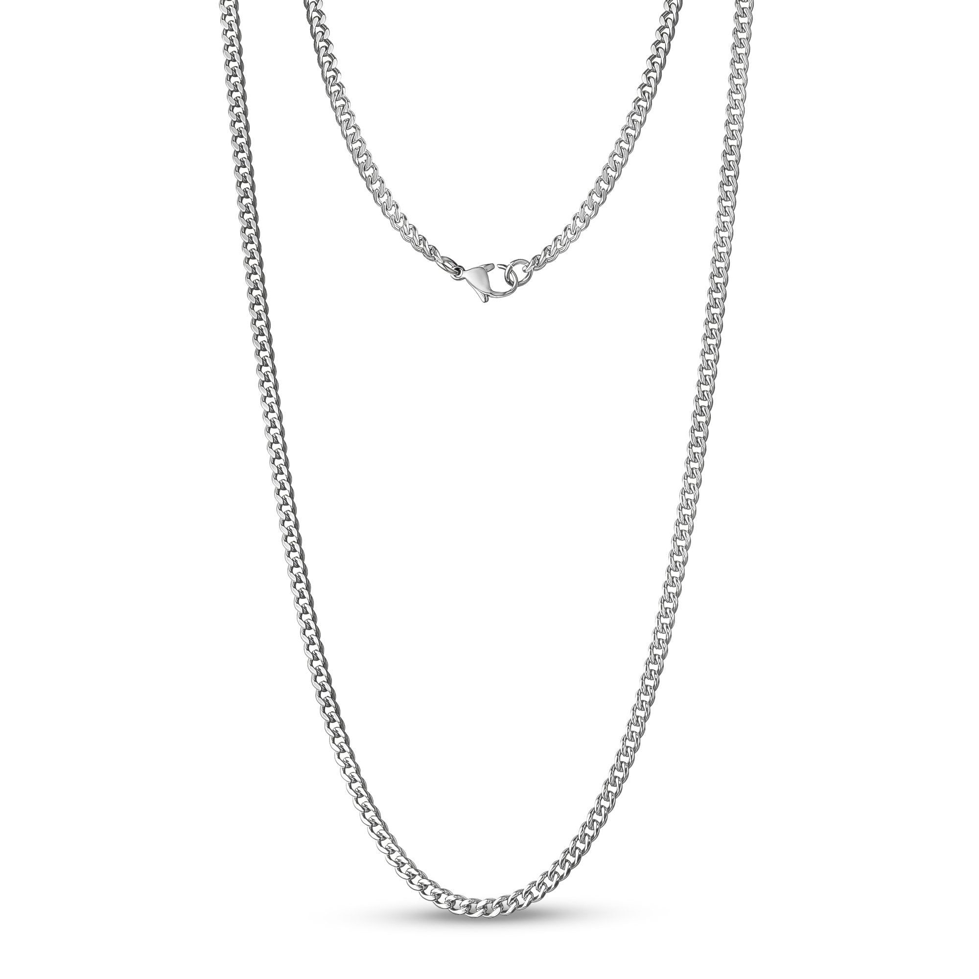 Unisex Necklaces - 3.5mm Stainless Steel Cuban Link Chain Necklace