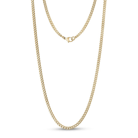Unisex Necklaces - 3.5mm Gold Stainless Steel Cuban Link Chain Necklace