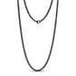 Unisex Necklaces - 3.5mm Black Stainless Steel Cuban Link Chain Necklace