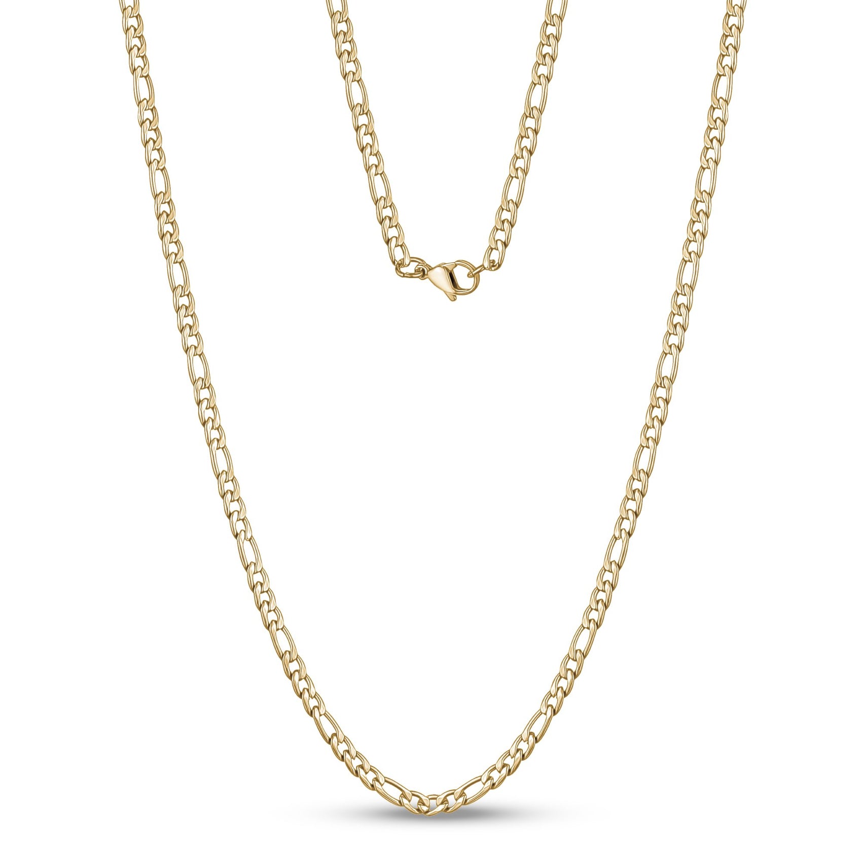3.5mm Figaro Link Chain - Unisex Necklaces - The Steel Shop