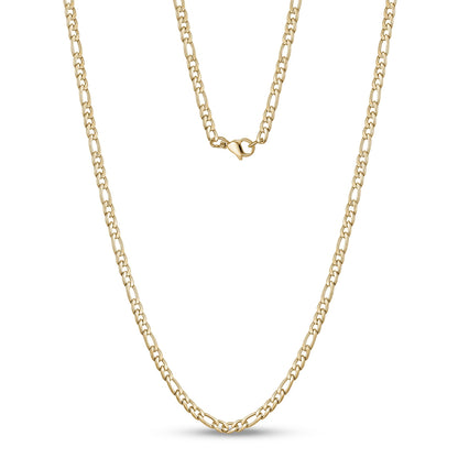 3.5mm Figaro Link Chain - Unisex Necklaces - The Steel Shop