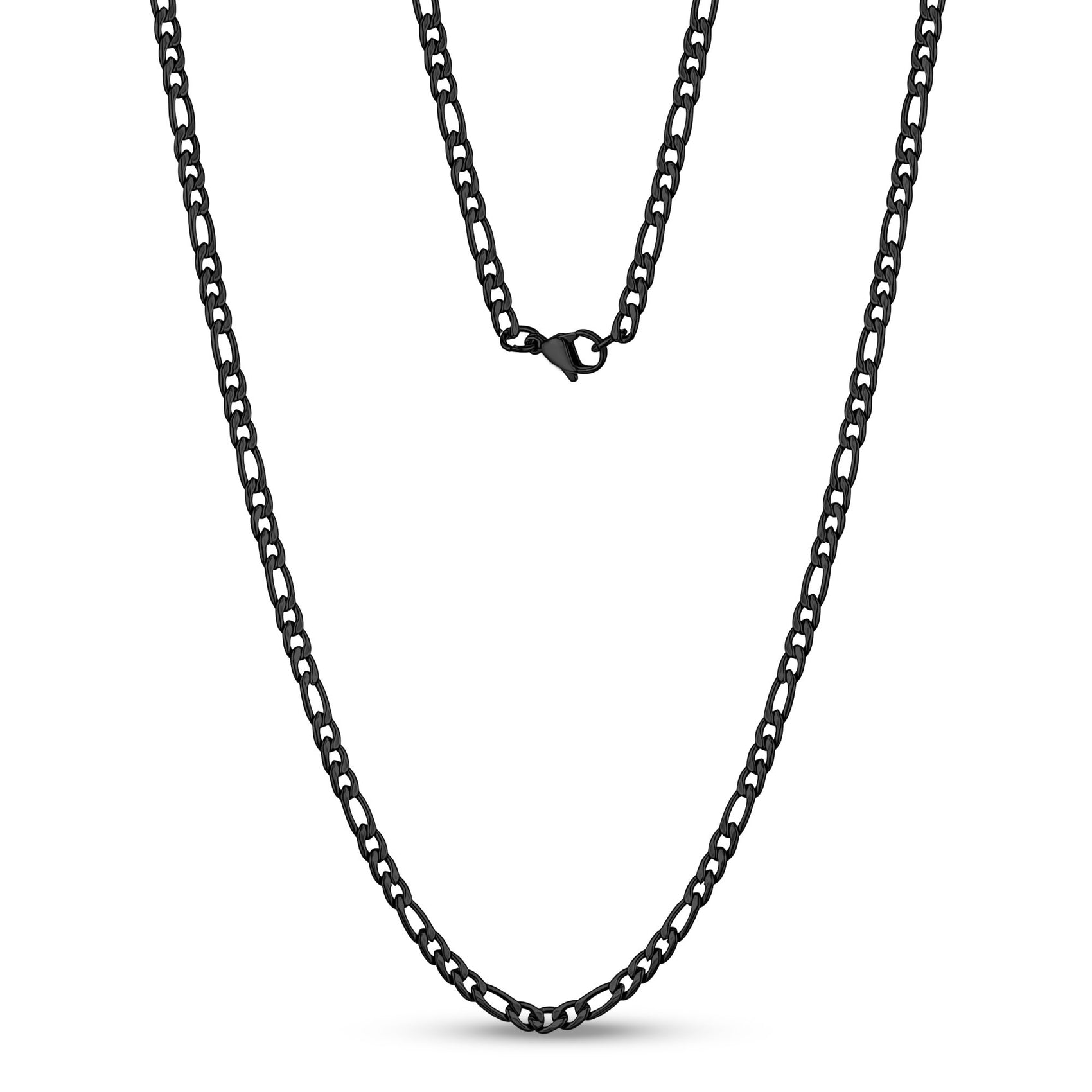 3.5mm Figaro Link Chain - Unisex Necklaces - The Steel Shop