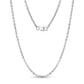 Unisex Necklaces - 3mm Flat Anchor Oval Link Steel Chain Necklace
