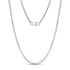 Unisex Necklaces - 3mm Flat Anchor Oval Link Steel Chain Necklace
