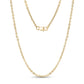 Unisex Necklaces - 3mm Flat Anchor Oval Link Gold Steel Chain Necklace