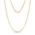 Unisex Necklaces - 3mm Flat Anchor Oval Link Gold Steel Chain Necklace