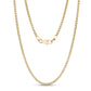 Unisex Necklaces - 3mm Round Box Link Gold Steel Chain Necklace