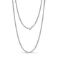 Unisex Necklaces - 3mm Steel Wheat Chain