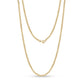 Unisex Necklaces - 3mm Gold Steel Wheat Chain