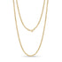 Unisex Necklaces - 3mm Gold Steel Wheat Chain