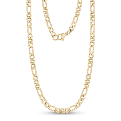 Men’s and women’s 5mm Figaro chain necklace in sleek, corrosion-resistant stainless steel  