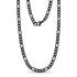 High-quality stainless steel Figaro chain necklace designed for versatile, unisex wear