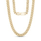 Unisex Necklaces - 8mm Engravable Gold Cuban Link Chain