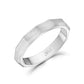 Unisex Ring - 3mm Faceted Matte Steel Unisex Engravable Band Ring