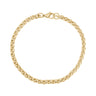 Unisex Steel Bracelet - 4mm Gold Steel Wheat Chain Bracelet