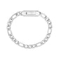 Unisex Steel Bracelet - 7mm Figaro Link Engravable Bracelet
