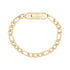 Unisex Steel Bracelet - 7mm Gold Figaro Link Engravable Bracelet