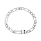 Unisex Steel Bracelet - 7mm Figaro Link Engravable Bracelet