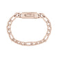 Unisex Steel Bracelet - 9mm Rose Gold Figaro Link Engravable Bracelet