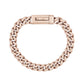 Unisex Steel Bracelet - 9mm Rose Gold Stainless Steel Cuban Link Engravable Bracelet
