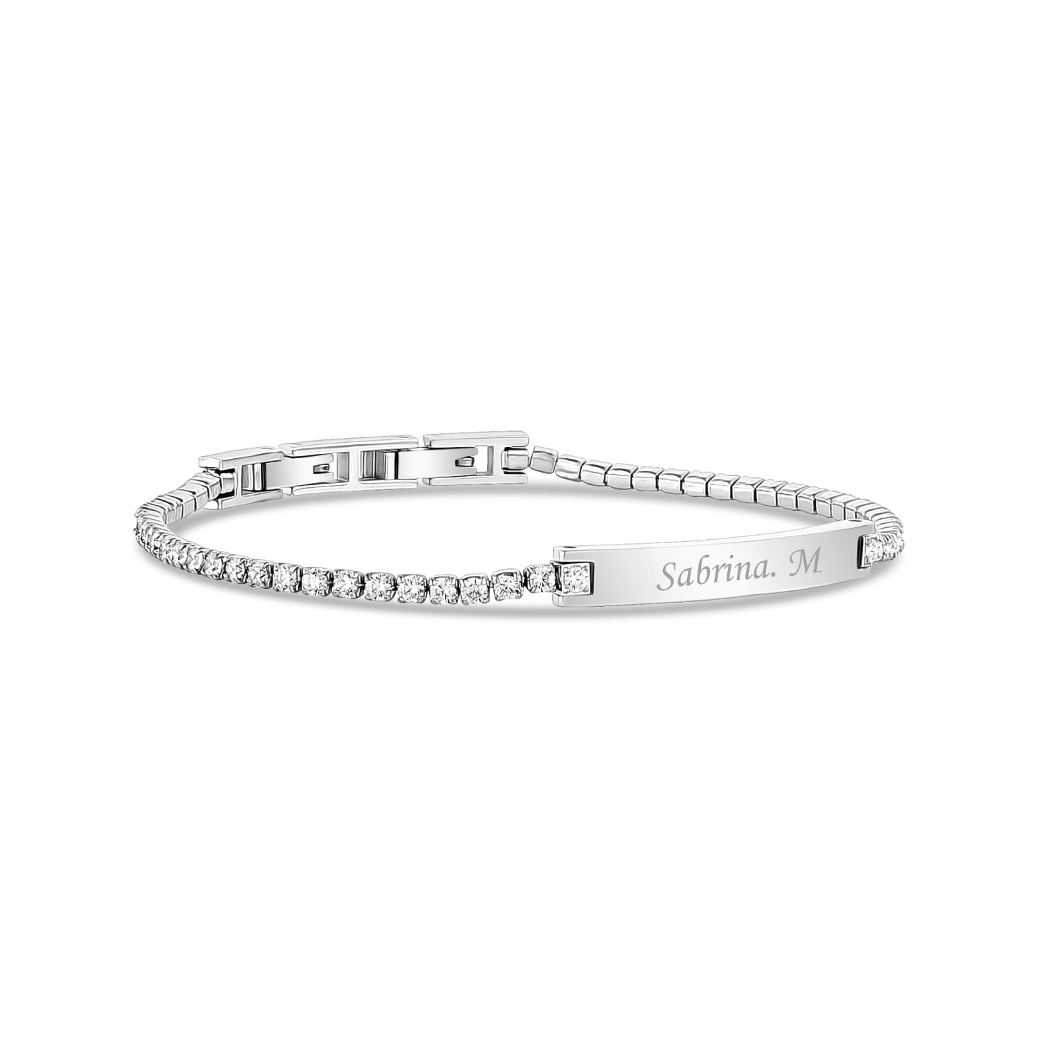 Tennis ID Bracelet - Women Bracelet - The Steel Shop