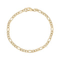 Women Bracelet - 3.5mm Gold Steel Figaro Link Dainty Bracelet