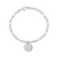 Women Bracelet - 4mm Figaro Link Engravable Charm Bracelet