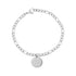 Women Bracelet - 4mm Figaro Link Engravable Charm Bracelet